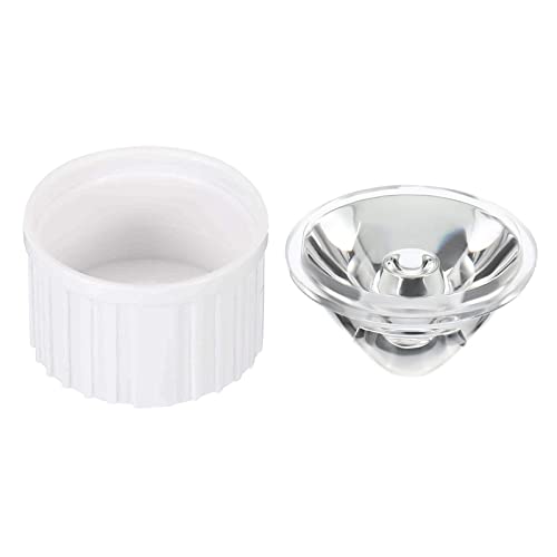 Image of PATIKIL 20mm LED Lens 15 Degree with Plastic Holder, 20 Set Acrylic Optical Lenses for 1W 3W High Power LED Light, White /Transparent