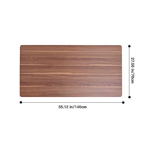 Fromann Dark Walnut 55 x 27 inch Universal Solid One-Piece Table Top for Electric Adjustable Standing Desk and Office Desk Frames