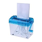 Delleu Mini Papel Corta trituradora Manual Documentos Mano cortadora Mano Herramienta para Escritorio de Oficina Home Desktop