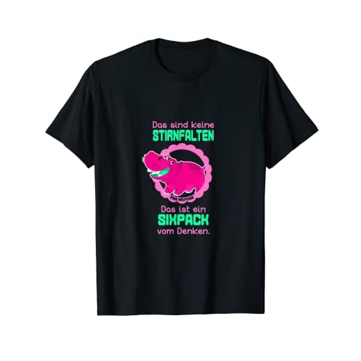 Caballo rosa de aceite – sin arrugas en la frente, pack de seis de pensar. Camiseta