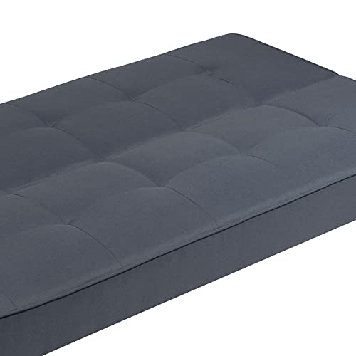 duehome | Sofa Cama, Sofa Clic-clac, Asiento de Descanso, Modelo Erna, Acabado en Tejido Gris, Medidas: 188 cm (Largo) x 36-88 cm (Alto) x 89-111 cm (Fondo) - imagen 8