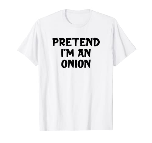 Pretend I'm Onion - Costume da festa pigro per Halloween, colore: bianco Maglietta