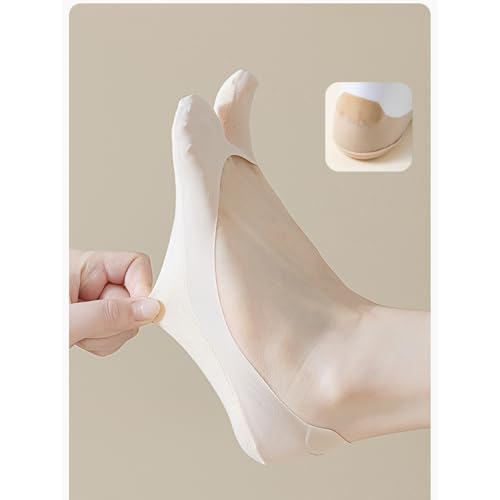 Image of DUNKOING 3 Pairs Low Cut Tabi socks Women No Show Flip Flop Sock Thin Non Slip Summer Socks for Sneakers Loafers Sandals 5-9