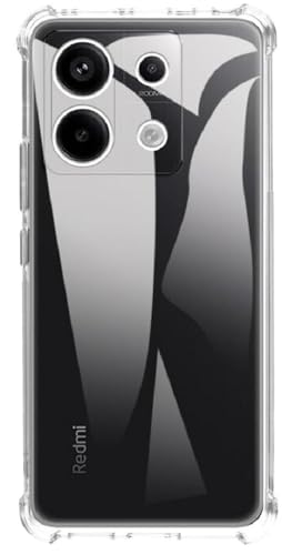 Image of BOXXO Flexible Back Cover for Mi Redmi Note 13 5G | Back Cover Transparent Clear Shockproof Case Four Corner Protection | Slim Protective Mobile Phone Cover for Mi Redmi Note 13 5G
