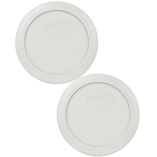 Pyrex 7200-PC 2-Cup Sleek Silver Food Storage Lid (2-Pack) - Made in USA