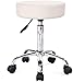 Robotowe stołki do stołka roboczego Rolling Tabools z kołami obrotowe stołek salonowy Do Masażu Salon Tattoo Home Office (Color : White)