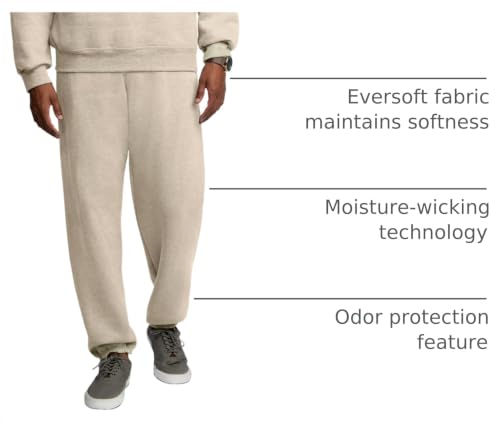 Image of Fruit of the Loom Eversoft Fleece Elastic Bottom Sweatpants with Pockets, Relaxed Fit, Moisture Wicking, Breathable