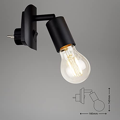 Briloner Lampada Con Spina Batita Retro, IP20, Nero - 4