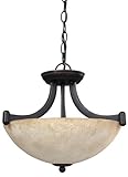 Canarm ICH375A03RA14 3 Light Warren Dual Large Pendant Light Fixture