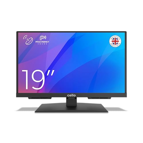 Cello C1924SH-12V 19' rahmenloser Full HD LED-Fernseher, Dreifachtuner, HDMI, USB-Aufnahme, Pitch Perfect Sound, ideal für Wohnwagen und Wohnmobile