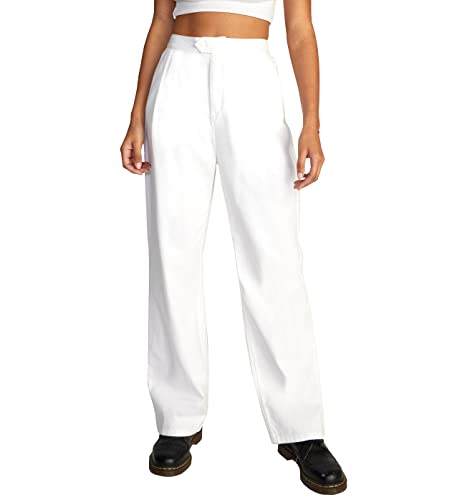 RVCA PEPA Pant WPW L White : pantalon blanc opaque non transparent taille L