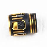 NbgrvB Tuerca de tapa de carrete de pesca, aleación de aluminio hueca + funda de asiento de carrete de carbono 3K para construcción de caña, 22,7 mm de longitud, 23 mm de diámetro exterior, compatible