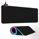 Pratique et facile à utiliser: Ce tapis de souris de jeu LED est alimenté par USB et ne nécessite aucun pilote. Équipé d'un câble de 1,2 m. Opération à une touche - plug and play.