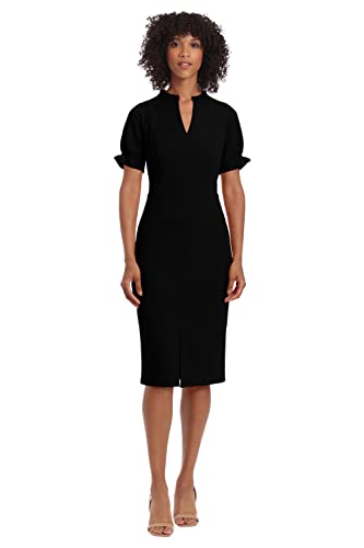 Maggy London Women's Notch Neck Sleek Sheath Dress Office Workwear2