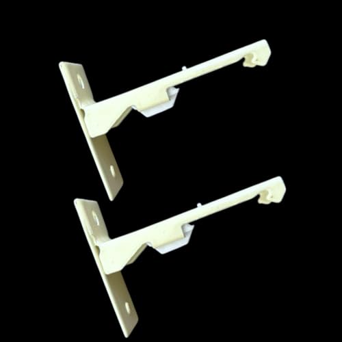 Image of Jangirh Jambo Silent /M Track Curtain Channel for Windows /Door /Office 10 Feet Wall Fit, Complete Set with Runners, Hooks, End Caps, Wall Brackets, Screws & Wall Plugs, White inch (10 FEET (5+5))