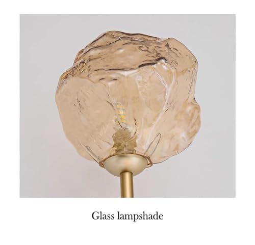 Lampe en verre ambre pour escalier d'entrée et couloir design LED