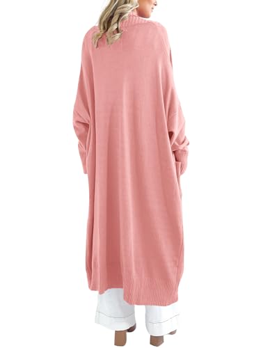 Image of Danedvi Womens Long Cardigan Sweaters 2026 Spring Chunky Knit Oversized Slouchy Open Front Warm Coats with Pockets