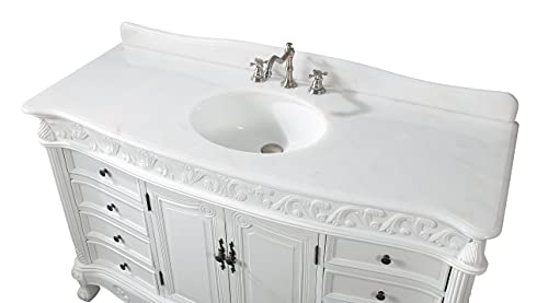 56” Benton Collection Antique White Beckham Bathroom Sink Vanity Model Cf-3882W-Aw-56 #TOP5
