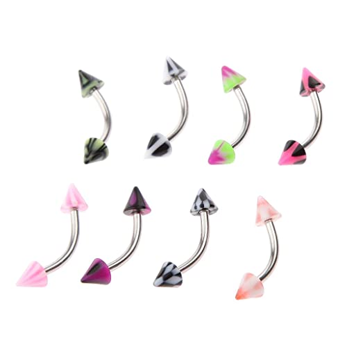 Dynwave Cone Barbell Curvo Anéis de Sobrancelha Barras Tragus Corporal