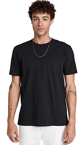 FRAME Men's Logo Tee, Noir, Black, S