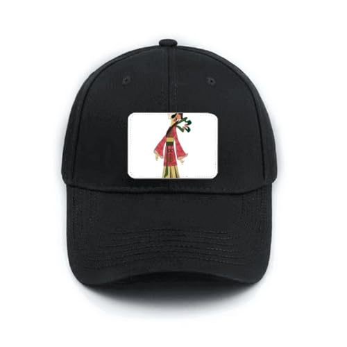 Casquette de baseball noire réglable coton motif femme chinoise