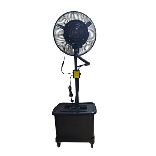 Ventilador nebulizador industrial grande, llenado automático de agua con tanque de 42 L/11 galones, tres velocidades, ventilador industrial de piso para exteriores, ideal para fábricas y talleres(65cm