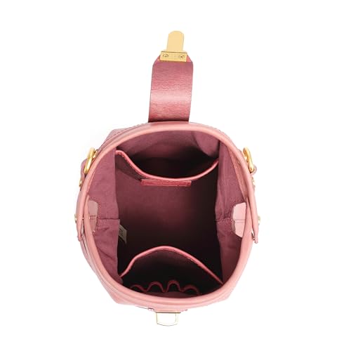 Image of OLD TREND Doctor Bucket Crossbody Handbag | Luxurious and Versatile Bag for Women | Genuine Cowhide Leather