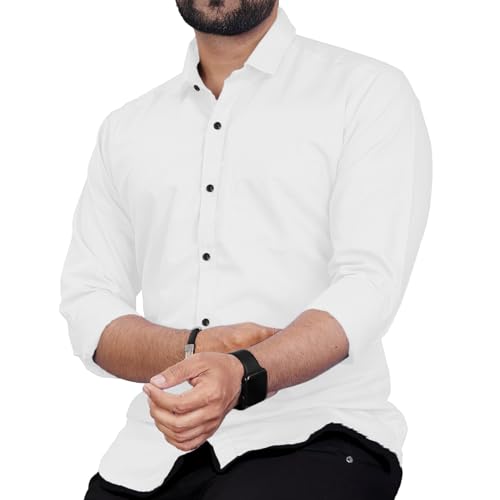 Image of Univibe Men's Slim Fit Full Sleeve Spread Collar Cotton Blend Shirt for Men and Boys