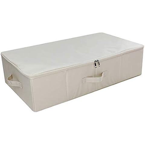 iwill CREATE PRO Caja de Almacenamiento Debajo de la Cama con Tapa con Cremallera, Beige Cover