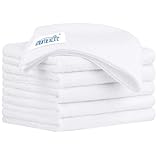 HOMEXCEL White Microfiber Cleaning Cloth 6 Pack 12.5 x 12.5 inch Microfiber Towels for Cars Ultra Absorbent Car Washing Cloth Lint Free Streak Free Cleaning Rags for Car Kitchen Window
