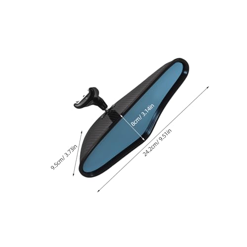 Espejo retrovisor interior amplio de fibra de carbono para coche con visión nocturna 7
