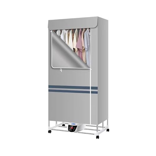 Wetsfgdg Heated Clothes Airer With Cover, Electric Clothes Dryer Heated Drying Rack With Cover for Home Room,Easy to Install, Quick-Drying Clothes(2-Tier-B