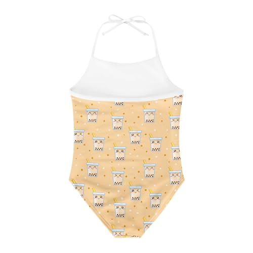 Japan Dolls Kokeshi Girls One Piece Swimsuits Beach Bathing Suit Little Kids Cute Quick Dry Swimwear 1-10 Years2