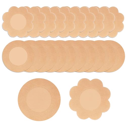 40Pcs Invisible Nipple Covers Self Adhesive Plum Petal Shaped Pasties Set