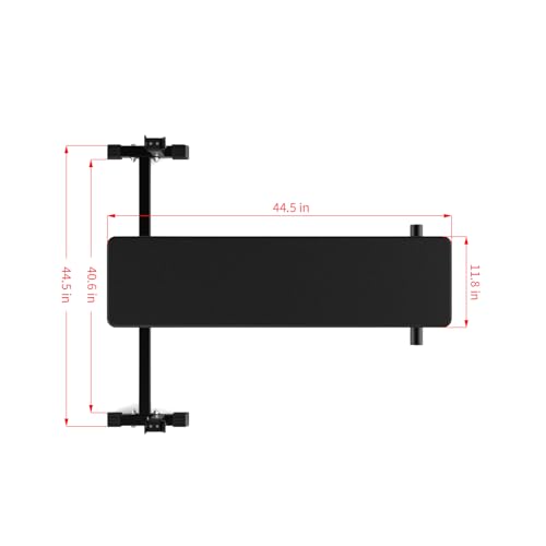 Image of Seal Row Bench for Back Workout, Heavy-Duty Steel Rowing Bench with Barbell Holders, Incline Chest Support Bench for Home Gym Strength Training