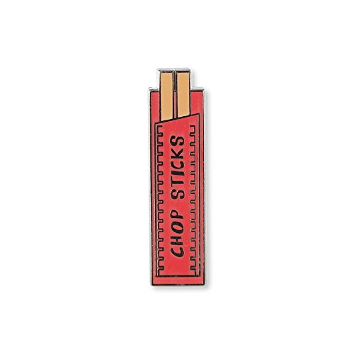 Forge Chopsticks Hard Enamel Nickel Plated Diestruck Lapel Pin– 1 Pin