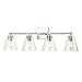 Elk Home East Point Vanity Light - 18345/4 Vanity Light in Clear Glass and Polished Chrome - LED Bulb and Dimmer Compatible, Art Deco Wall Light Fixture