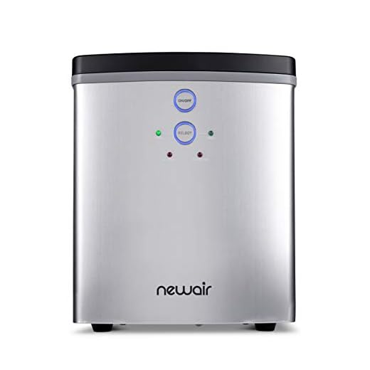 NewAir Portable Ice Maker 33 lb 2 Ice Size Bullets Daily, Perfect Machine for Countertops, NIM033SS00 Silver