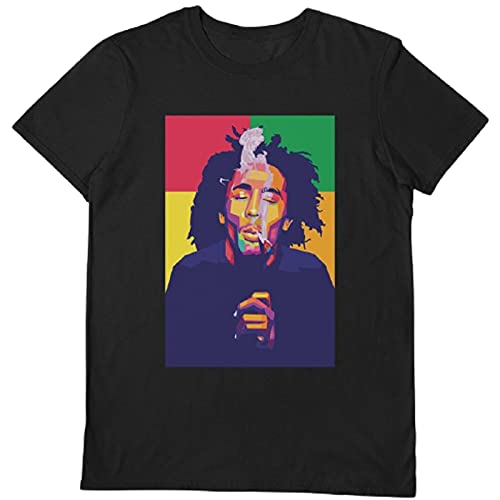 Unisex Regular Fit The Reggae King Bob Marley Graphic Printed T-Shirt, bob Marley Songs