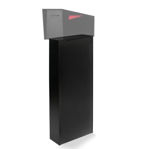 Ilyapa Modern Mailbox Post for Outside - 41x18x5 Metal Stand - Black