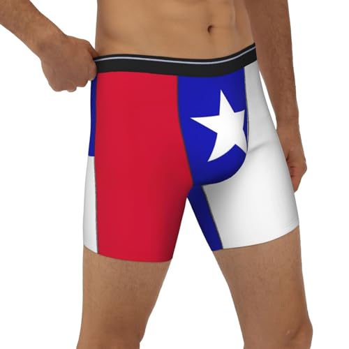 Texas Lone Star State Flag Pattern Men's Boxer Briefs, Mens Trunks Underwear Wicking-Breathable Underpants,4