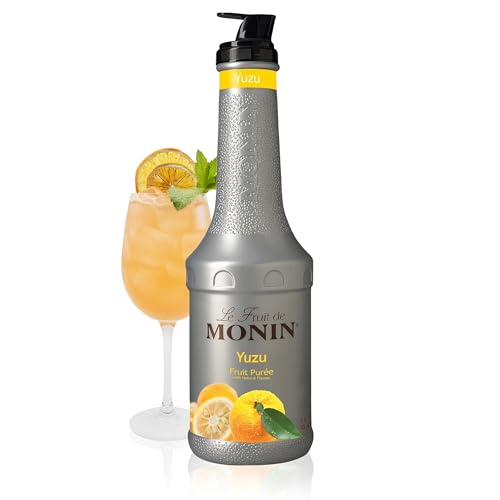 Monin - Yuzu Purée, Sweet & Tangy Citrus Flavor, Great for Teas, Sodas, Cocktails, & More, Natural Flavors, No Artificial Sweeteners or Ingredients, Gluten-Free, Vegan, Non-GMO, Clean Label (1 Liter)