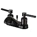 Kingston Brass FB5625DL Concord 4-Inch Center set Lavatory Faucet with Retail Pop-Up, Oil Rubbed Bronze