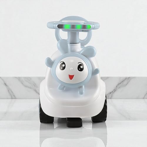 Image of kidsROAR Push Ride On Car for Kids 1-5 Years | Baby Push Car with Music, 3D Lights & Backrest | Premium Ride On Toy Supports Up to 35kg (Rabbit, Grey)