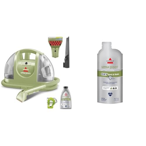 Image of BISSELL Little Green Multi-Purpose Portable Carpet and Upholstery Cleaner+ BISSELL Little Green Pro Oxy Spot & Stain Super Concentrate for Portable Deep Cleaners