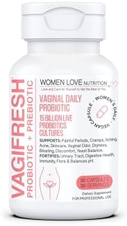 VAGIFRESH Vaginal Probiotics, pH Balance, Prebiotics & Lactobacillus. Women’s Vaginal Health Supplement – Healthy Vaginal Odor & Flora, 30 Count.