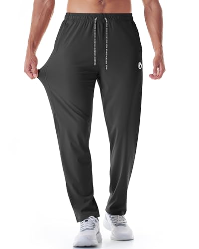 Mens Athletic Joggers Lightweight Gym Sweatpants Men Stretch Workout Track Pants Jogging with Zipper Pockets4