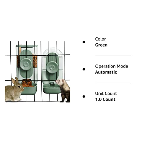 Lemtrflo Hanging Automatic Food Water Dispenser,Gravity Rabbit Feeder And Water Dispenser Set,Cage Cat Food And Water Dispenser Food Bowl For Bunny Chinchilla Guinea Pig Hedgehog Ferret #TOP7
