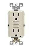 Leviton N7599-T 15-Amp 125-Volt SmartLock Pro Slim Non-Tamper-Resistant Duplex GFCI Receptacle, Light Almond