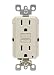 Leviton N7599-T 15-Amp 125-Volt SmartLock Pro Slim Non-Tamper-Resistant Duplex GFCI Receptacle, Light Almond
